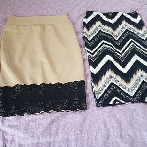 2 for 1 Knee high skirts